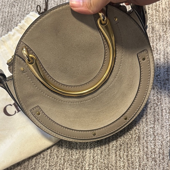 Chloe beige leather and suede pixie round Crossbody Bag - Picture 5 of 8